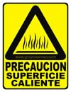 PRECAUCION SUPERFICIE CALIENTE